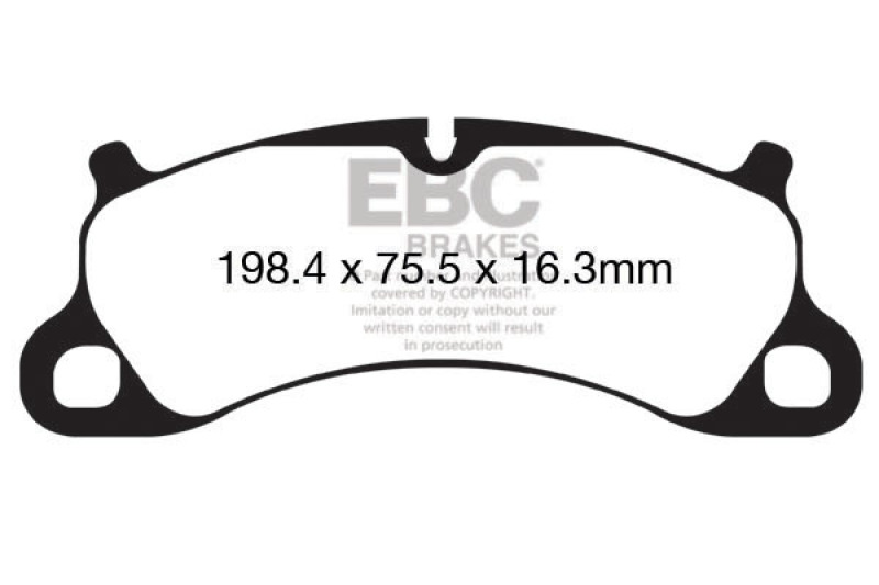 EBC 12-15 Porsche 911 (991) (Cast Iron Rotor only) 3.8 Carrera S Redstuff Front Brake Pads thumbnail 5