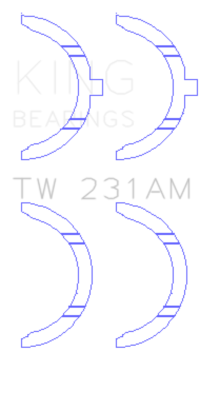 King Engine Bearings Toyota 1A/2A/3A/4A Thrust Washer Set thumbnail 2