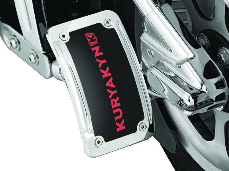 Kuryakyn Curved Vertical Side Mount License Plate Holders 9251 Holder, Curved, Vertical, Steel, Chrome, Lighted, Kit thumbnail 5