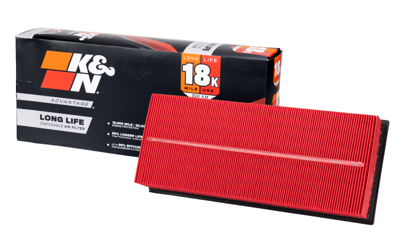K&N Advantage Air Filter 18K Miles Nissan Altima L4-2.5L F/I 2007-2012 thumbnail 3