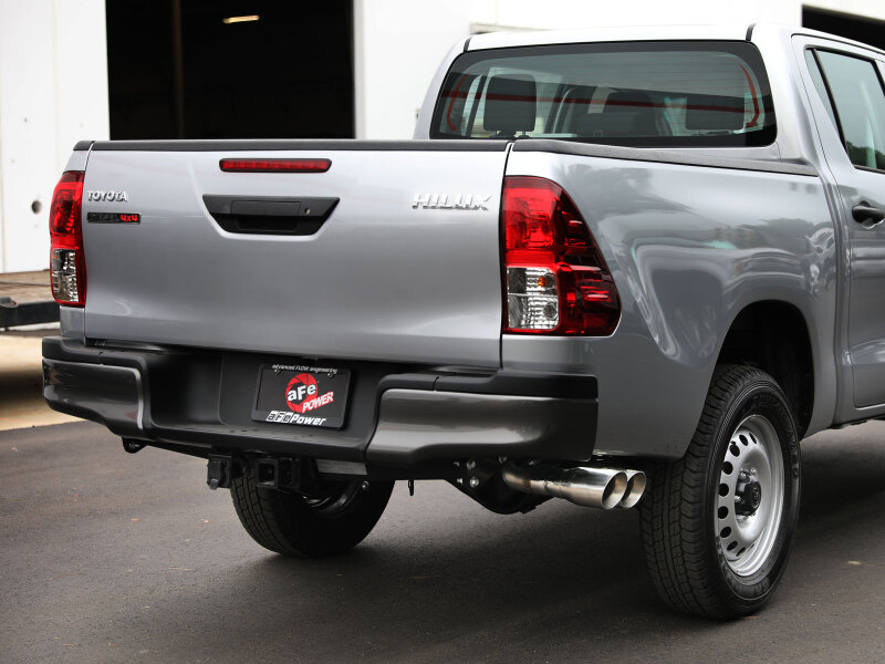 aFe 15-26 Toyota Hilux L4-2.4/2.8L (td) Vulcan Series 3in SS Rear-Side Exit Exhaust w/ Polished Tip thumbnail 2