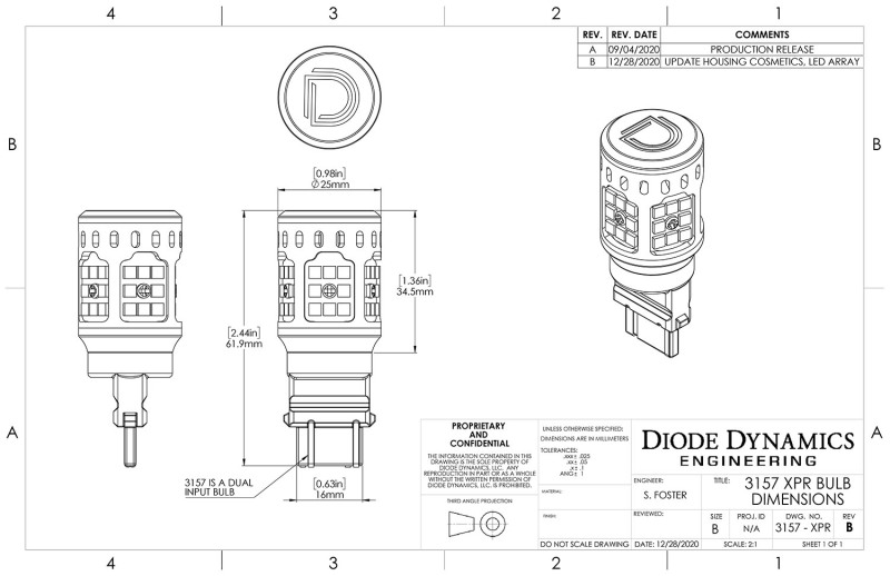 Diode Dynamics 3157 XPR LED Bulb - Cool - White (Single) thumbnail 7