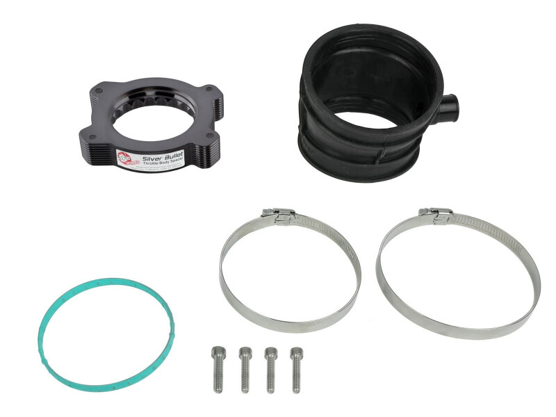 aFe 2020 Vette C8 Silver Bullet Aluminum Throttle Body Spacer / Works With aFe Intake Only - Black