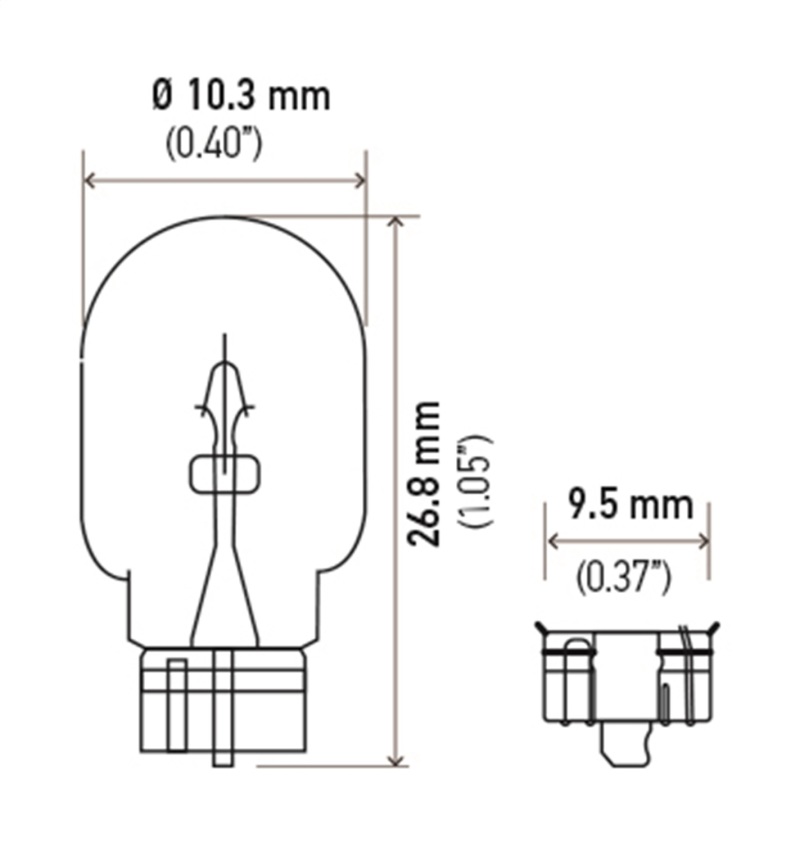 Hella Bulb 194 12V 4W W2.1x9.5d T3.25 (Min. Order QTY 10) thumbnail 3