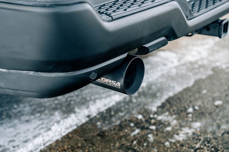 Corsa 25-26 Ram 2.5in Stainless Steel Sport Cat-back Dual Rear Exit 5.0in Black Tips thumbnail 2