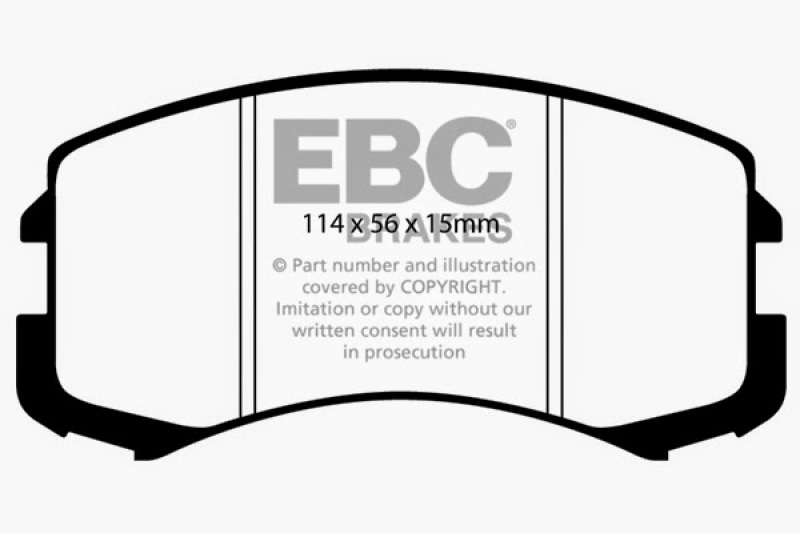 EBC 02-05 Mitsubishi Lancer 2.0 ES Ultimax2 Front Brake Pads thumbnail 4