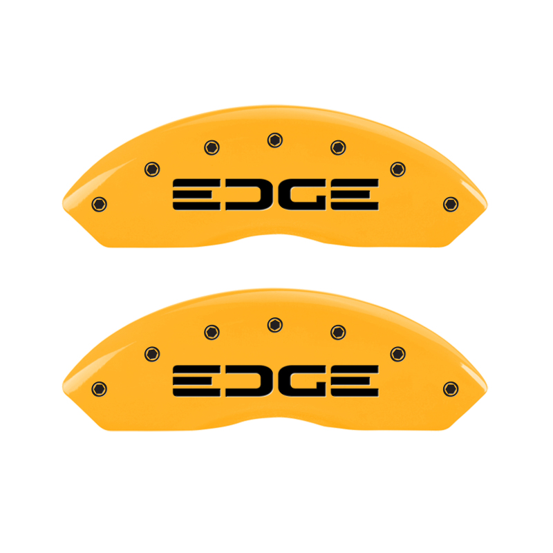 MGP 4 Caliper Covers Engraved Front & Rear Edge Yellow Finish Black Char 2008 Ford Edge thumbnail 6