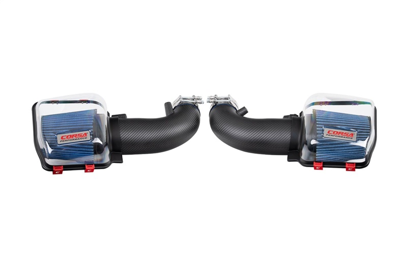 Corsa 2024+ Ford Mustang GT 5.0L Carbon Fiber Cold Air Intake w/ MaxFlow Oiled Air Filters - Matte