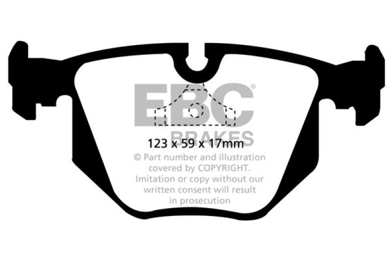 EBC 94-96 BMW 840 4.0 (E31) Greenstuff Rear Brake Pads thumbnail 3