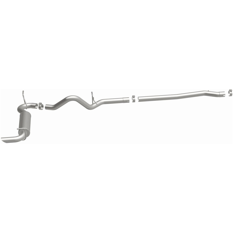 MagnaFlow 12-14 Jeep Wrangler 4dr Single Straight Rear P/S Exit Stainless C/B Performance Exhaust thumbnail 4