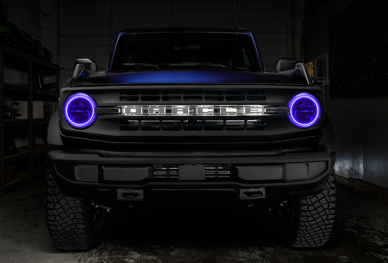 Oracle 2021 Ford Bronco Base Headlight LED Halo Kit - ColorSHIFT - w/o Controller thumbnail 2