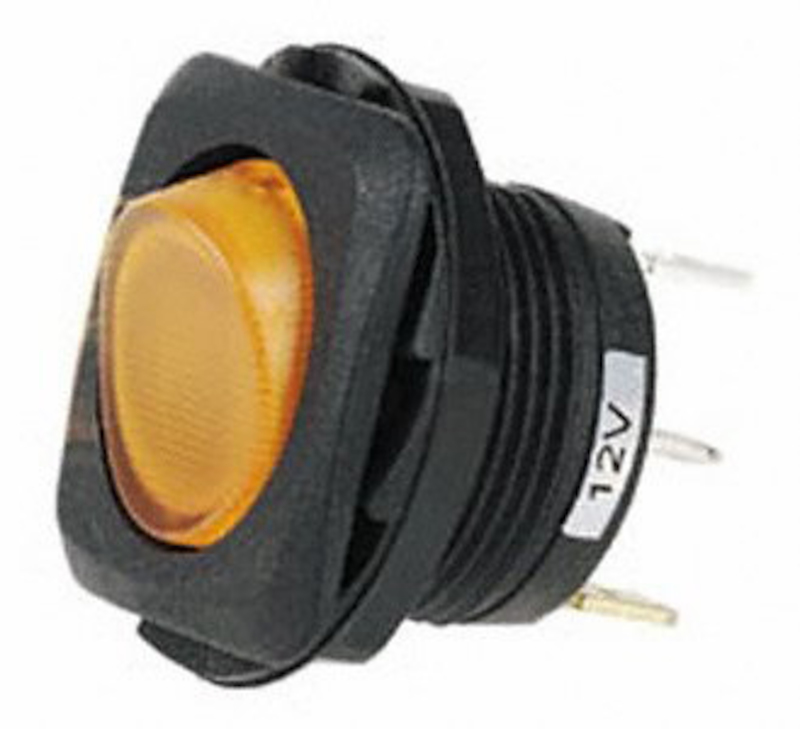 Switch Rocker SPST INC Green