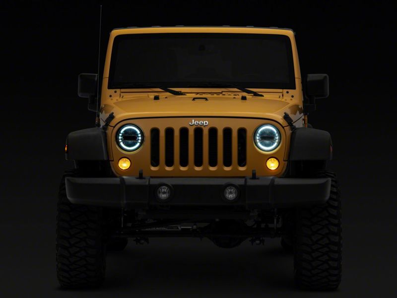 Raxiom 97-18 Jeep Wrangler TJ & JK Axial 7-In LED Headlights w/ DRL- Chrome Housing (Clear Lens) thumbnail 4