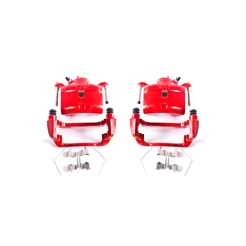 Power Stop 02-04 Honda CR-V Front Red Calipers w/Brackets - Pair