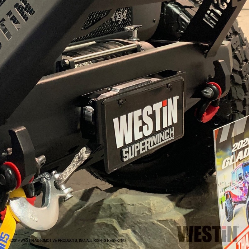 Westin Winch Mount License Plate Re-locator - Black thumbnail 4