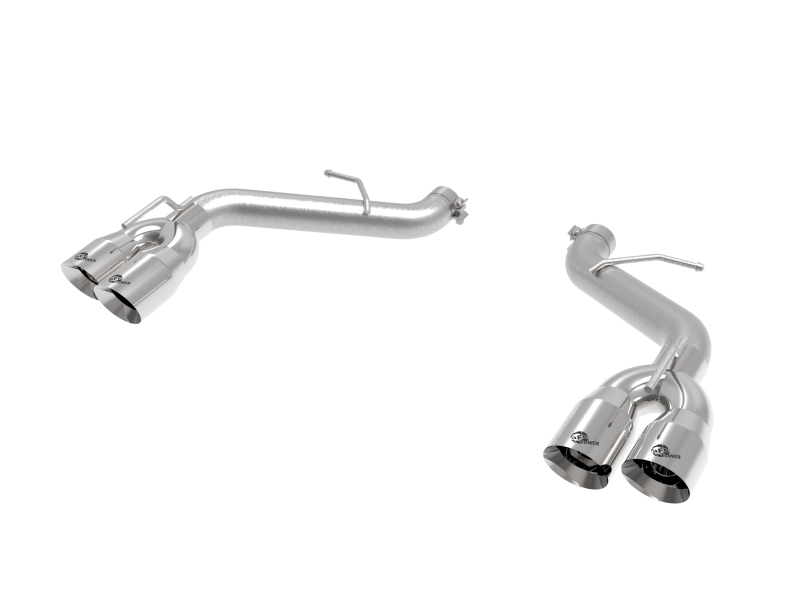 aFe POWER MACH Force-Xp 3in Axle-Back Exhaust 16-20 Chevy Camaro SS V8 6.2L w/o Mufflers - Polished thumbnail 2