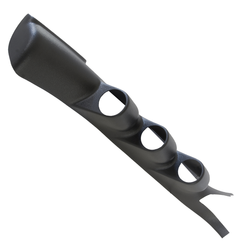 Autometer 05-07 Ford Mustang Convertible 52mm Black Triple Pillar Pod thumbnail 3