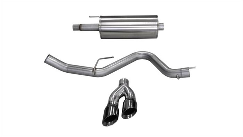 Corsa 2015-2020 Ford F-150 5.0L V8 (Super Crew Cab) Black Sport Single Side Dual 4in Tips CB Exhaust thumbnail 2