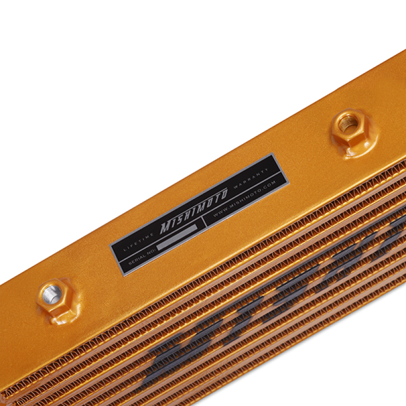 Mishimoto Universal Gold Z Line Intercooler Overall Size: 28x8x3 Core Size: 21x6x2.5 Inlet / Outlet thumbnail 4