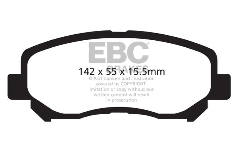 EBC 12+ Mazda CX-5 2 Redstuff Front Brake Pads thumbnail 4