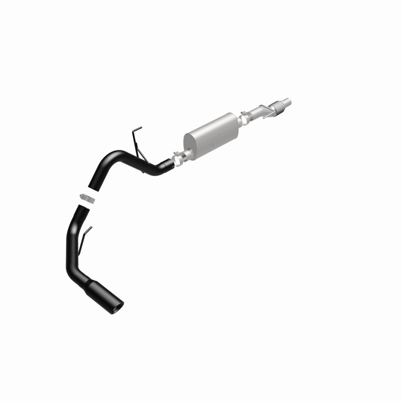 MagnaFlow SYS Cat-Back 11-14 Ford F-150 3.5L V6 EcoBoost 3in Black Single Side Exit Rear 3 Tip thumbnail 3