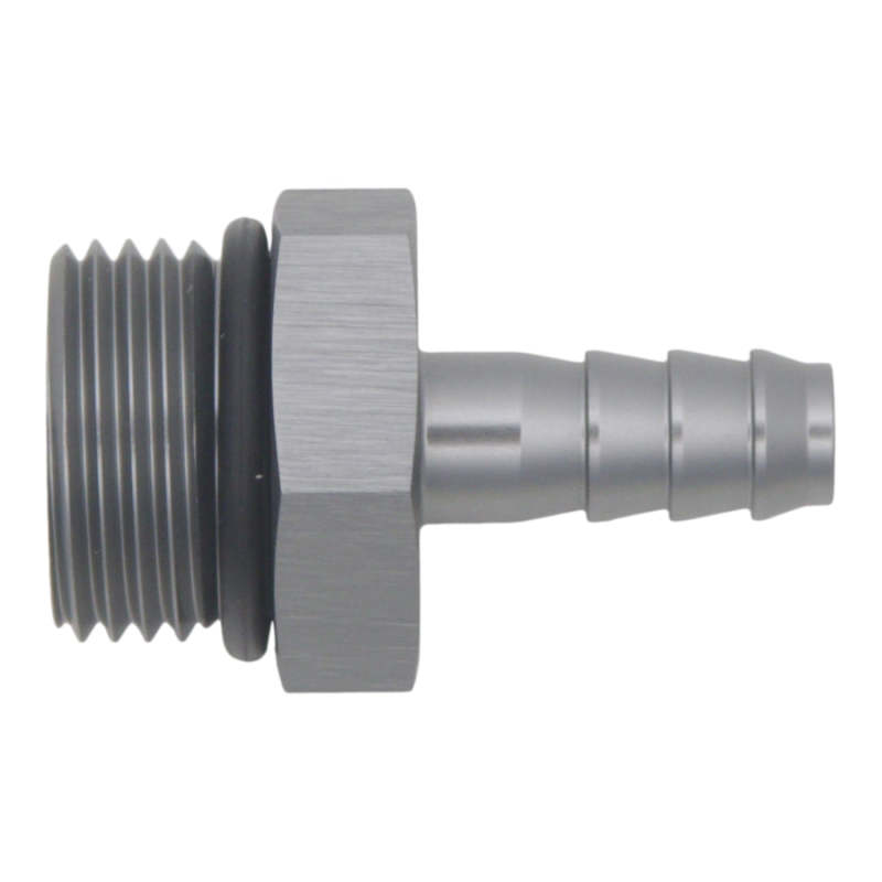 DeatschWerks 10AN ORB Male to 5/16in Male Triple Barb Fitting (Incl O-Ring) - Anodized DW Titanium thumbnail 2