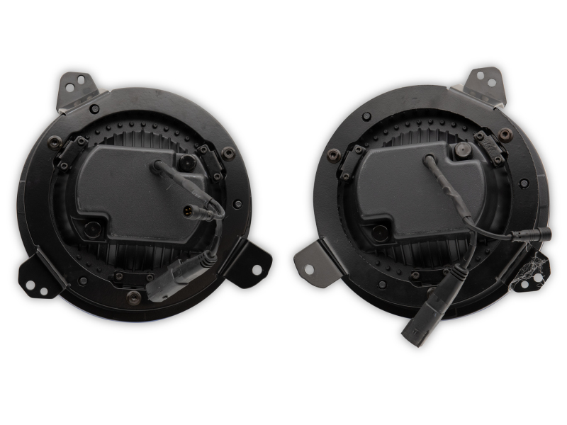 Raxiom 18-22 Jeep Wrangler JL/JT Axial 9-Inch LED Headlights w/RGB Halo- Black Housing (Clear Lens) thumbnail 7