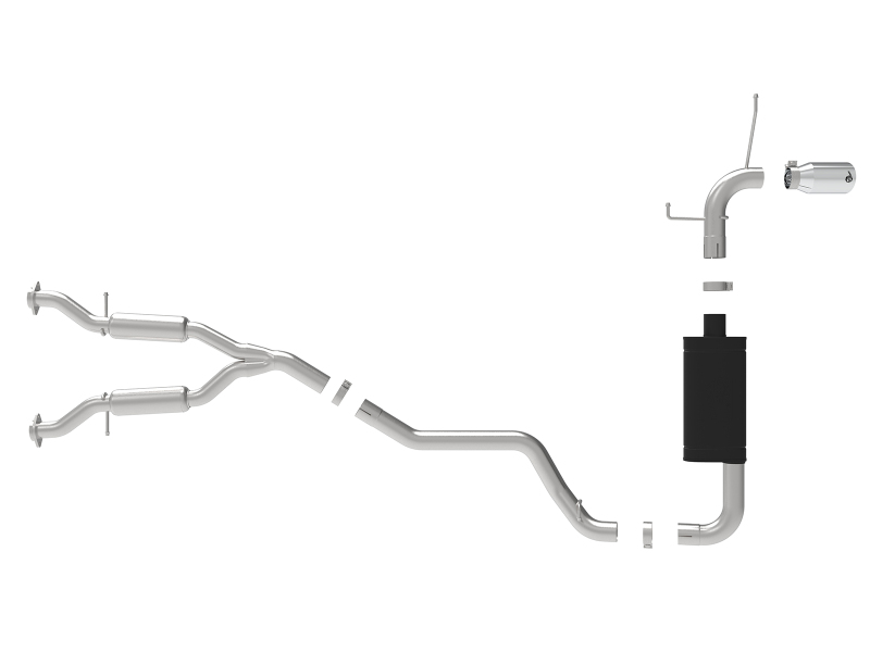 aFe Large Bore HD 3in 304 SS Cat-Back Exhaust w/ Polished Tips 14-19 Jeep Grand Cherokee V6-3.6L thumbnail 9
