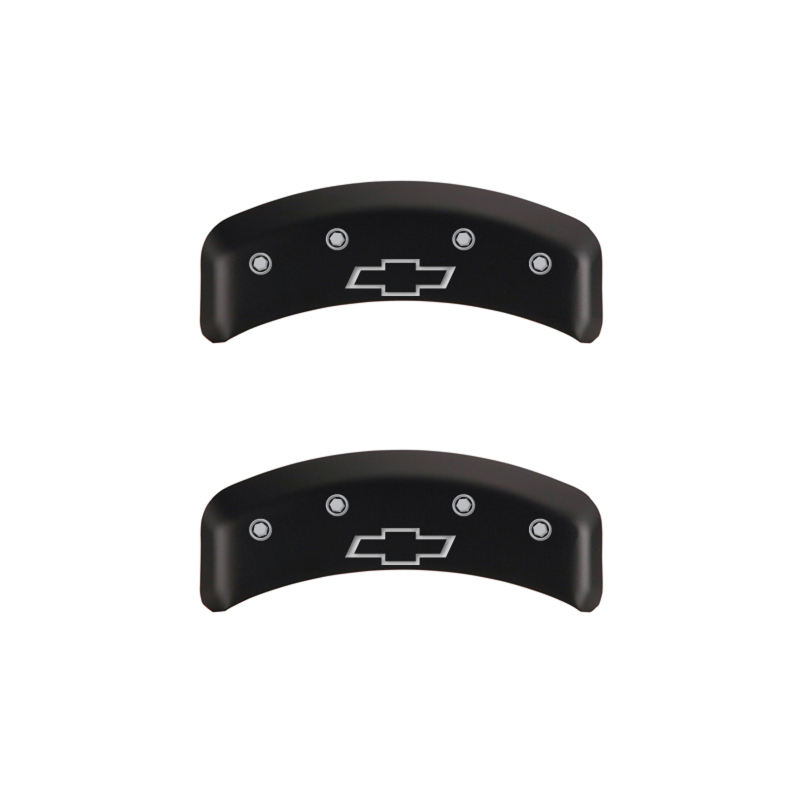 MGP 4 Caliper Covers Engraved Front & Rear Bowtie Red finish silver ch thumbnail 7