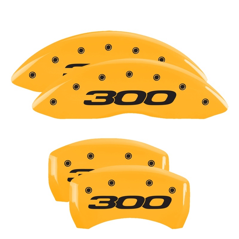 MGP 4 Caliper Covers Engraved Front & Rear 300/2017 Yellow Finish Black Char 2011 Chrysler 300 thumbnail 5