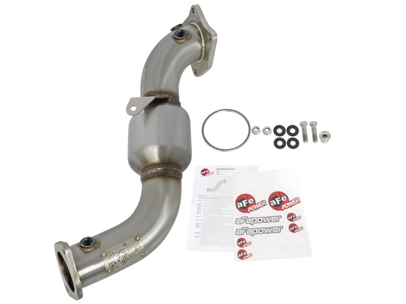 aFe Twisted Steel Down-Pipe Catted 13-16 Cadillac ATS L4-2.0L (t) thumbnail 8