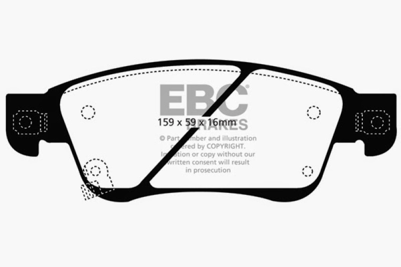EBC 07-08 Infiniti G35 3.5 Sport Bluestuff Front Brake Pads thumbnail 6