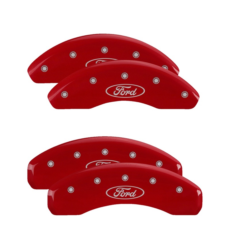 MGP 4 Caliper Covers Engraved Front & Rear MGP Red finish silver ch thumbnail 2