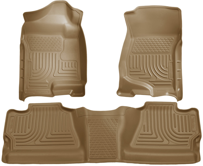 Husky Liners 07-12 Chevy Silverado/GMC Sierra Crew Cab WeatherBeater Combo Tan Floor Liners thumbnail 7