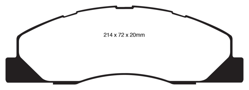 EBC 09-11 Dodge Ram 2500 Pick-up 5.7 2WD/4WD Greenstuff Front Brake Pads thumbnail 2