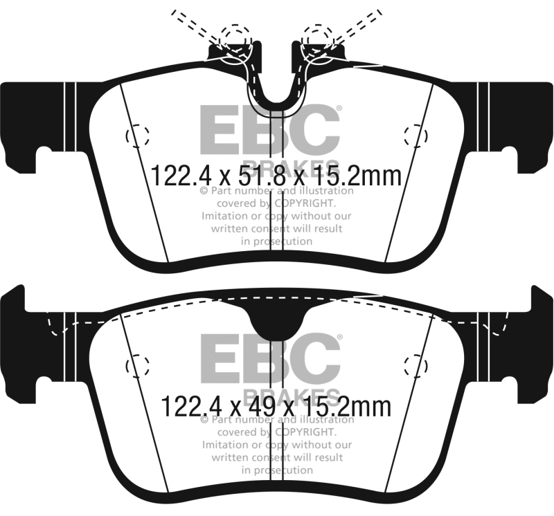 EBC S9 Brake Pad and Rotor Kit (1x ebcDP42306R, 1x ebcUSR2125) thumbnail 9