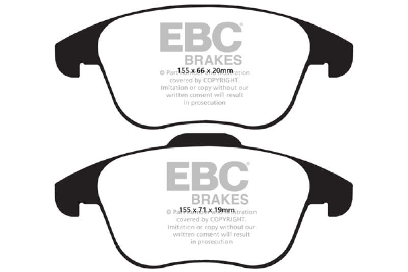 EBC 15 and up Audi Q3 2.0 Turbo Yellowstuff Front Brake Pads thumbnail 6