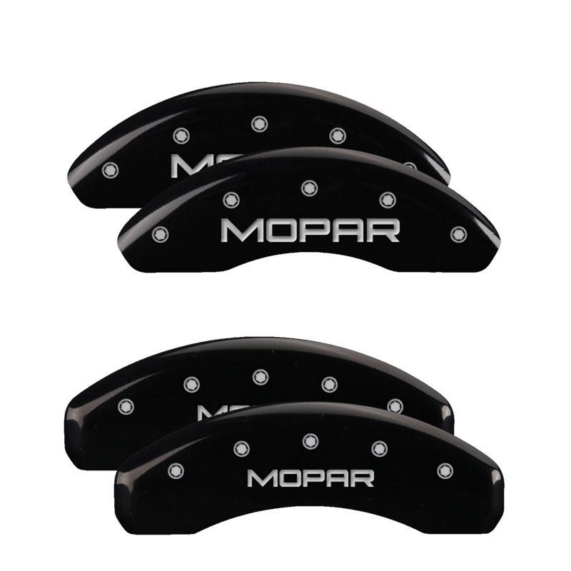 MGP 4 Caliper Covers Engraved Front & Rear MOPAR Yellow finish black ch thumbnail 5