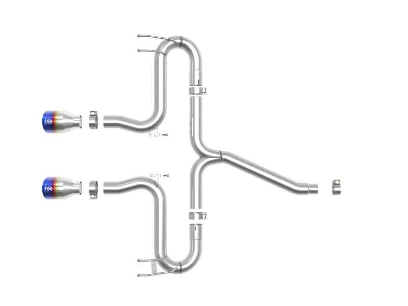 aFe Takeda 2-1/2in 304 SS Axle-Back Exhaust w/Blue Flame Tips 17-20 Honda Civic Sport L4-1.5L (t) thumbnail 4