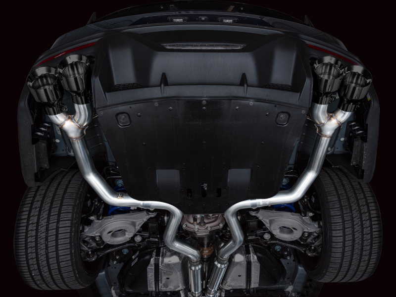 AWE 2024 Ford Mustang Dark Horse S650 RWD Track Edition Cat-Back Exhaust w/ Quad Diamond Black Tips thumbnail 2