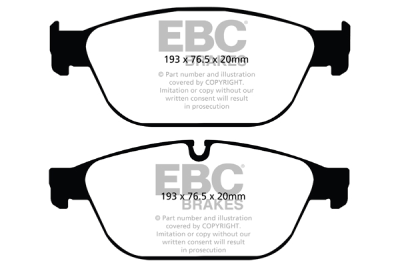 EBC 11-12 Audi A8 Quattro 3.0 Supercharged Yellowstuff Front Brake Pads thumbnail 5