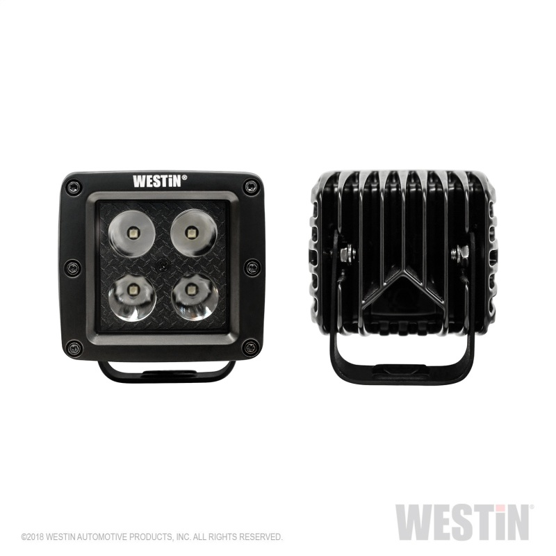 Westin HyperQ LED Auxiliary Lights 3in x 3in cube 20w Flood - Black thumbnail 7
