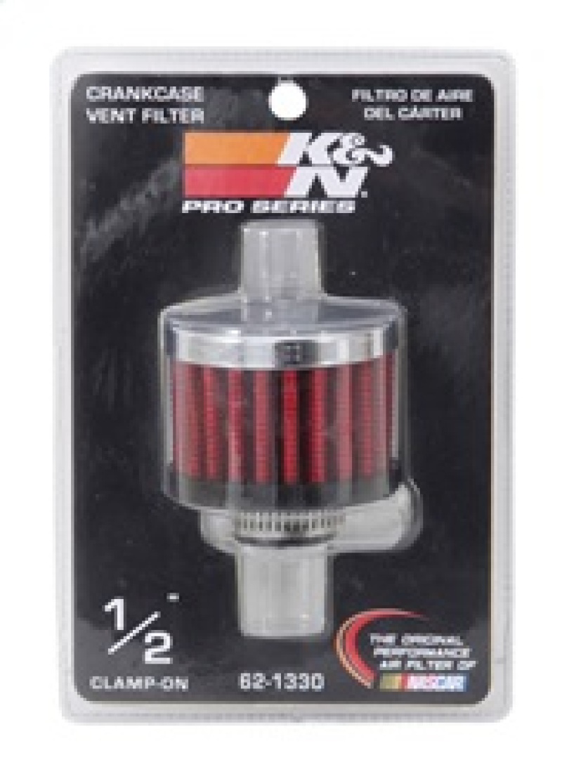 K&N Clamp On Rubber Base Crankcase Vent Filter 0.5in Flange ID 2in OD 1.5in Height thumbnail 9