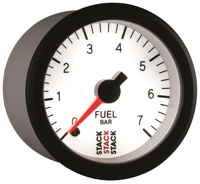 Autometer Stack 52mm 0-7 Bar M10 Male Pro Stepper Motor Fuel Pressure Gauge - White thumbnail 5