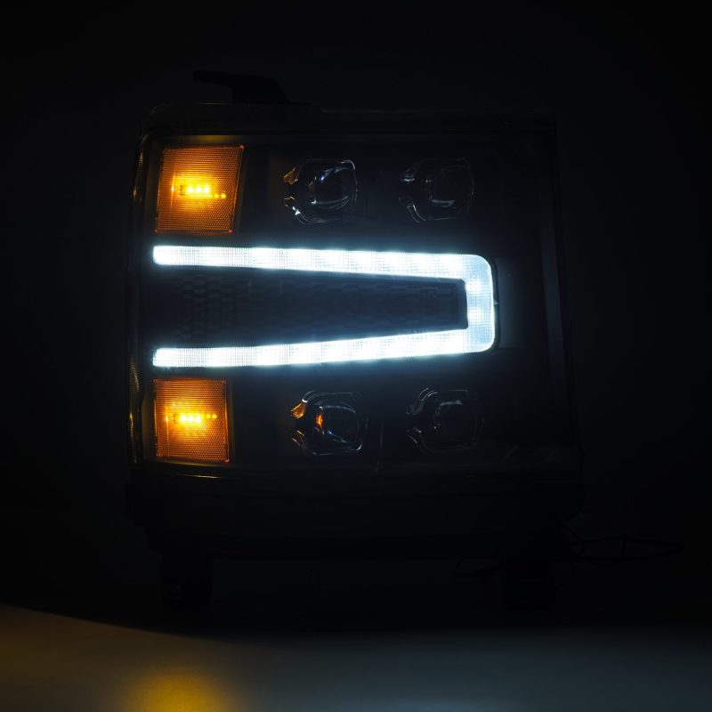 AlphaRex 16-18 Chevy 1500HD NOVA-Series LED Proj Headlights BK w/Actv Lgt/SeqSig & DRL (Req 810023) thumbnail 6