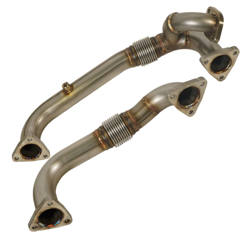 BD Diesel 08-10 Ford F-250/F-350/F-450/F-550 Powerstroke 6.4L Up Pipes Kit w/Manifold Set thumbnail 5