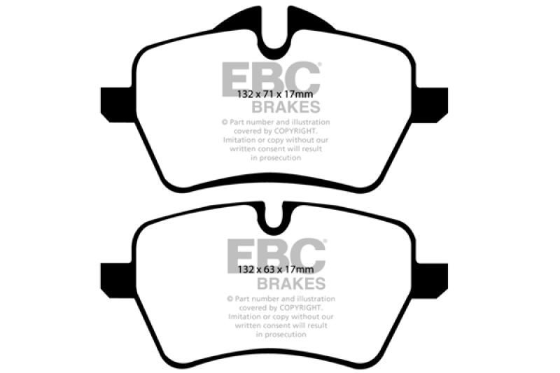 EBC 07-14 Mini Hardtop 1.6 Turbo Cooper S Ultimax2 Front Brake Pads thumbnail 4