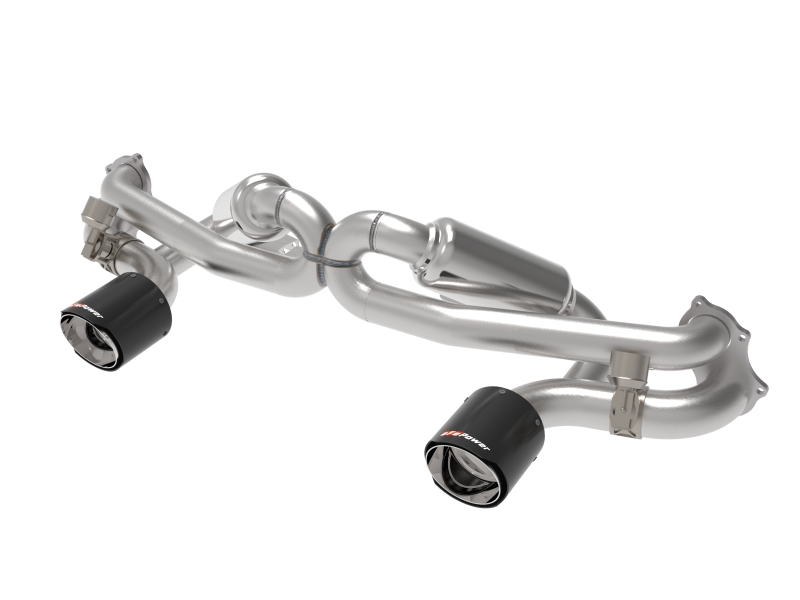 aFe MACH Force XP 2.25in-2.5in 304SS Exhaust Cat-Back 20-22 Porsche Cayman GT4 (718) - Carbon Tips thumbnail 3