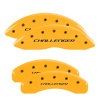 MGP 4 Caliper Covers Engraved Front & Rear Block/Challenger Yellow finish black ch thumbnail 7