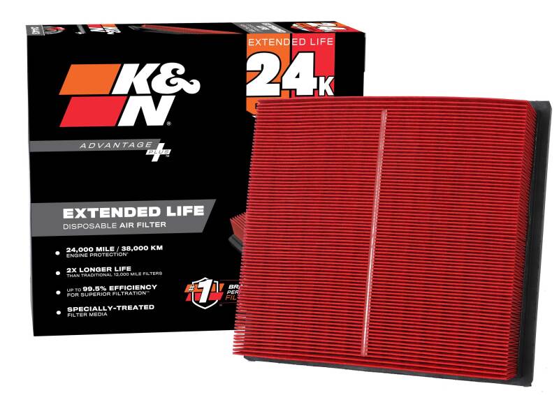 K&N Advantage Plus Air Filter 24K Miles Lexus Rx350 V6-3.5L F/I 10-17 thumbnail 3